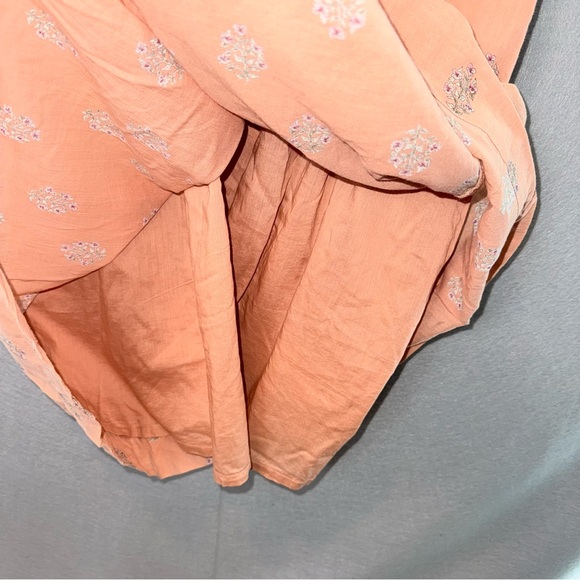 Indi&Cold women’s 100% organic cotton elastic waist sleeveless mid dress peach S - Picture 10 of 10